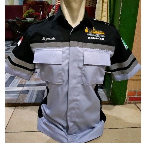 Wearpack Safety Pendek Komatsu Kombi Abu