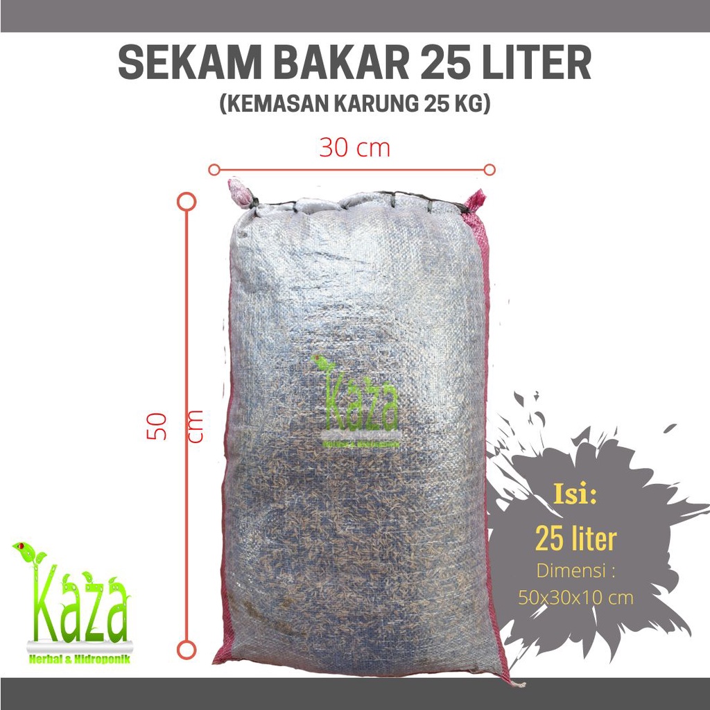 Sekam Bakar 25 Liter Dalam Kemasan Karung 25 kg