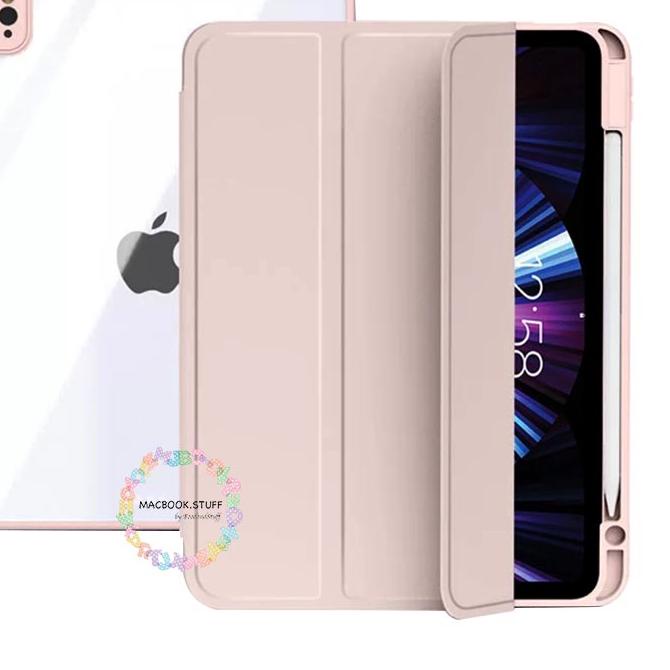 ♣ Acrylic Case IPAD With Pen Holder for IPAD AIR 3 4 / IPAD GEN 7th 8th 9th / IPAD PRO 11 12.9" inch