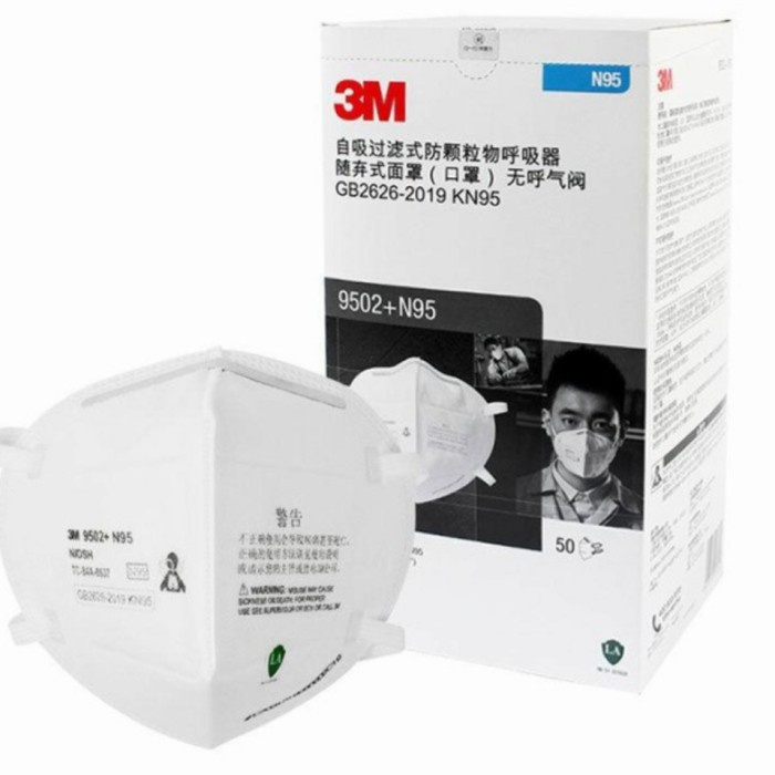 Terlaris 9502+ Masker 3M Standard N95 Isi 50