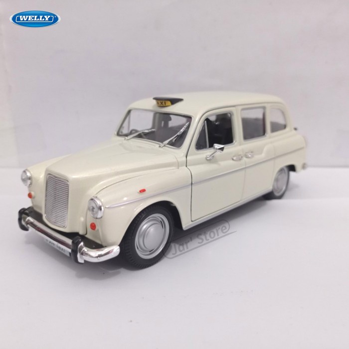 DIECAST MOBIL TAXI AUSTIN FX4 LONDON WELLY 1:24 MINIATUR MOBIL KLASIK