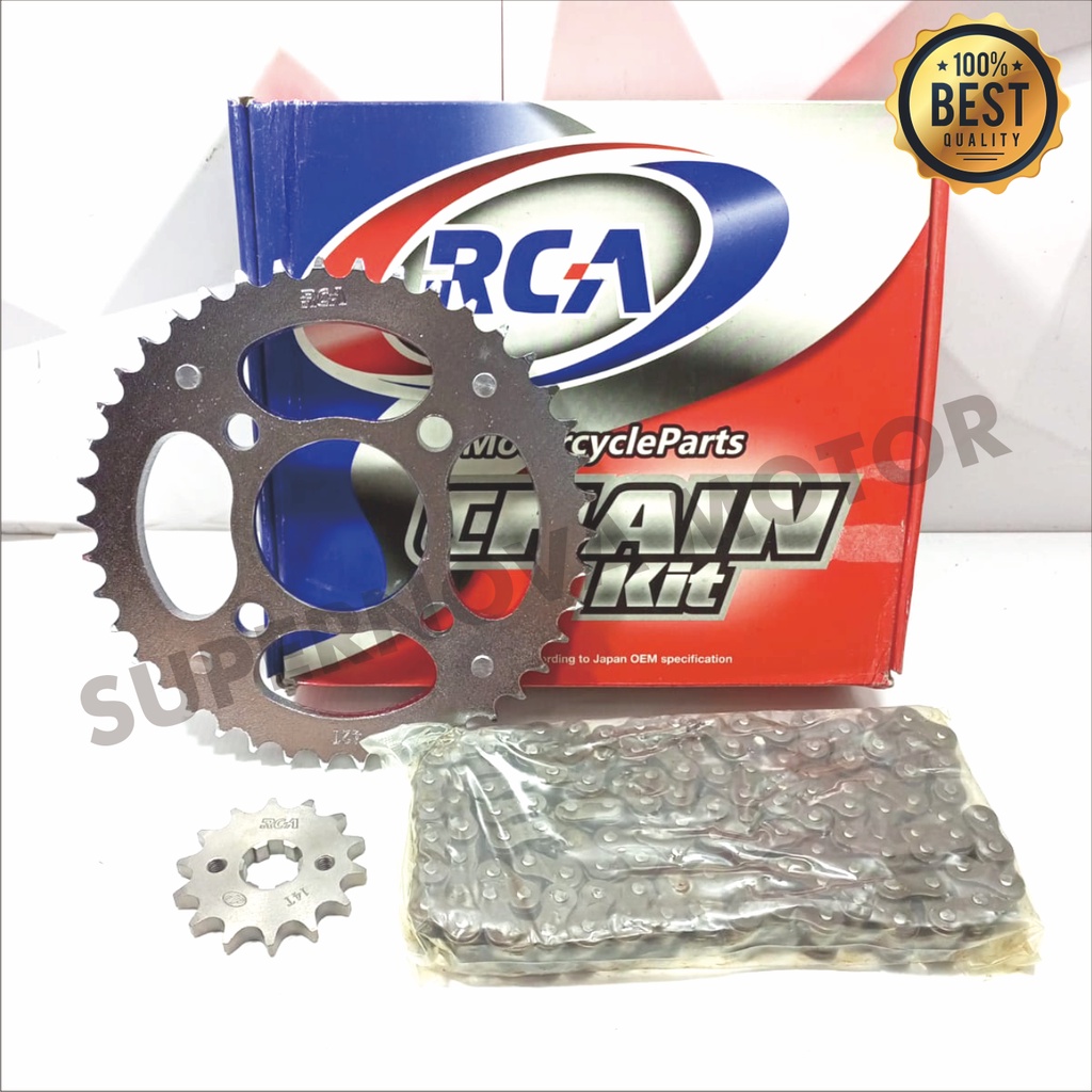 GIR PAKET GEAR SET CHAIN KIT RCA NEW MEGAPRO MONOSHOCK PAKET RANTAI RODA MERK RCA