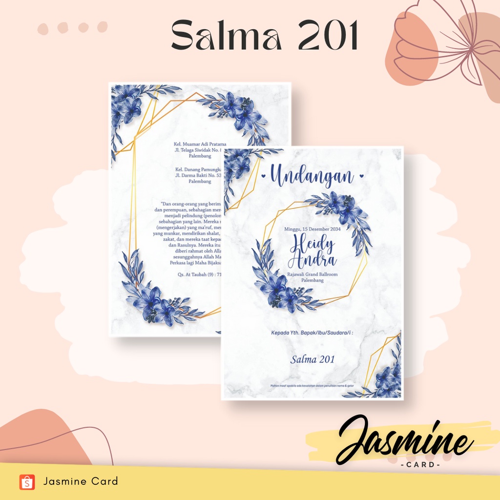 BLANGKO UNDANGAN PERNIKAHAN TERMURAH SALMA 201