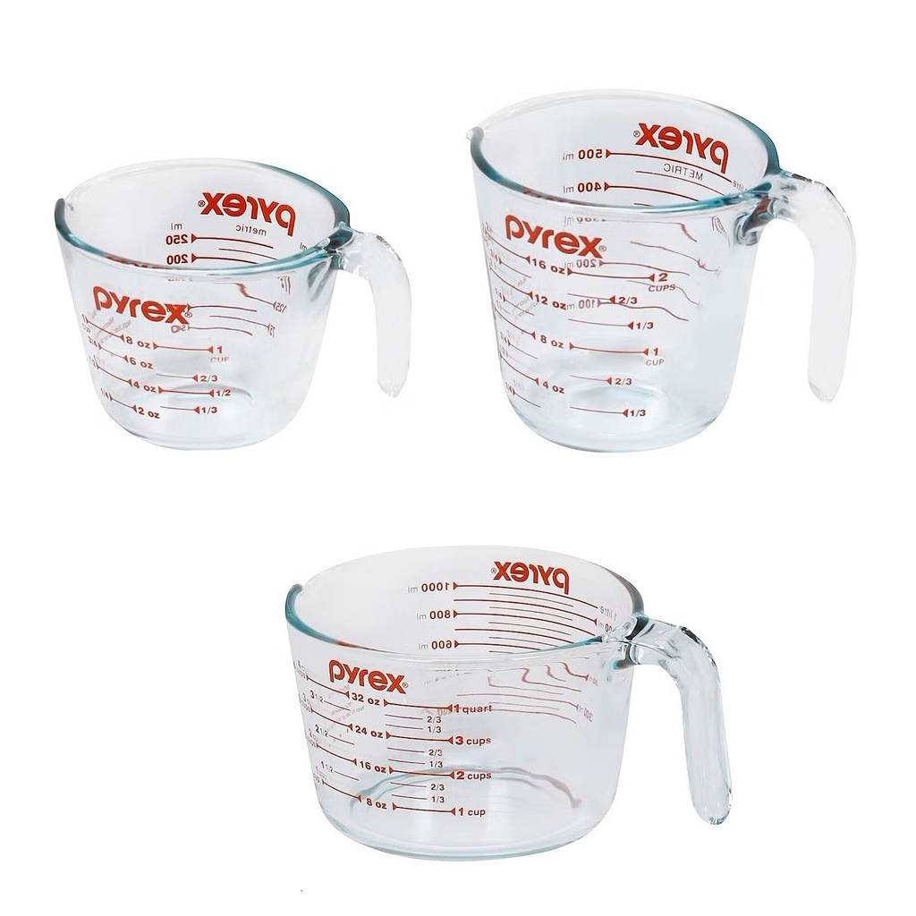 Pyrex 16oz Measuring Cup Gelas Takar 500ml Kaca Glass 2 Cups