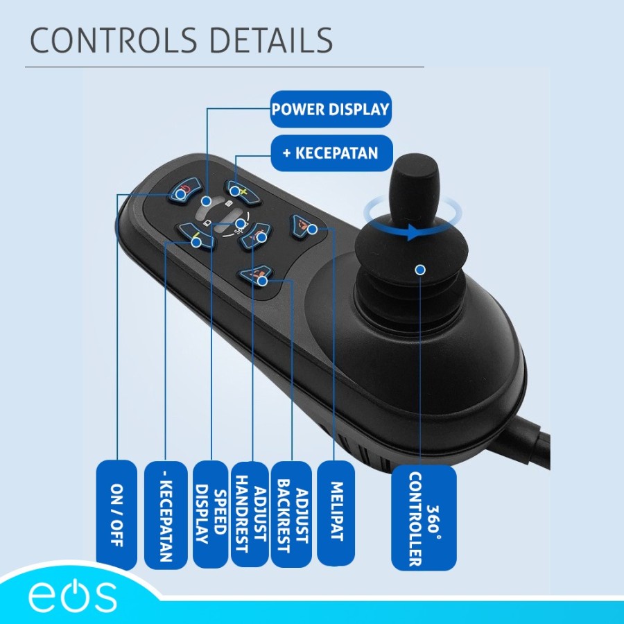 kursi roda elektrik lipat import self control wheelchair - kursi roda N20-D