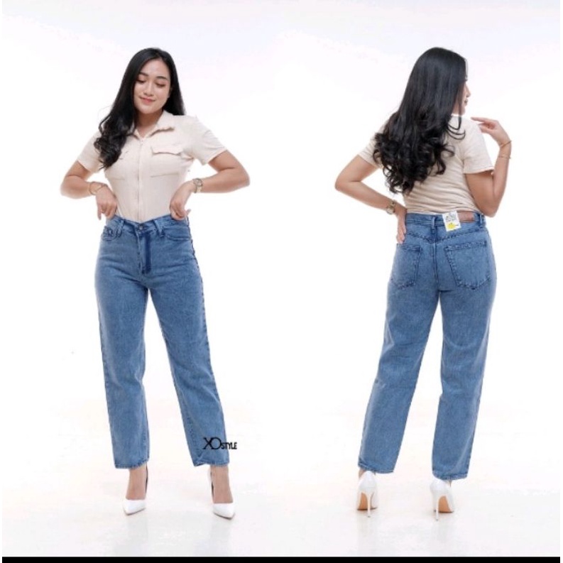 BOYFRIEND JEANS CELANA JEANS WANITA PANJANG