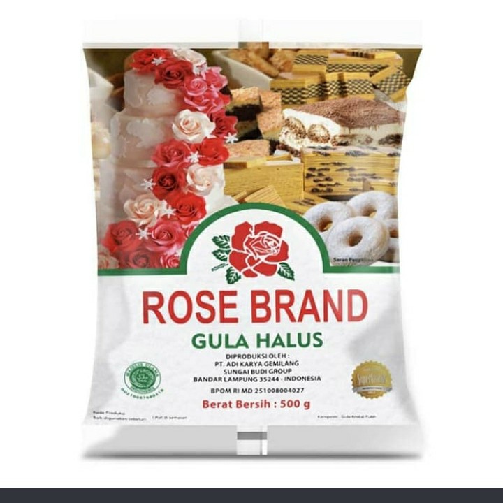 

Rose brand gula halus 500gr