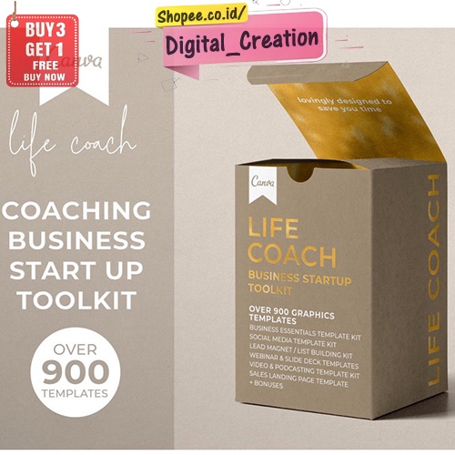 Coaching Business Start Up Toolkit - Canva Design | Total 900 Canva Template