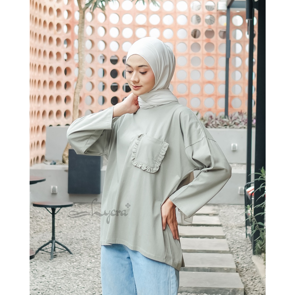 [CYC | COD] REAPICT | Kaos Basic Oversize Zeline Top | Cotton Combed | Atasan XXL Trend Wanita Murah Best Seller