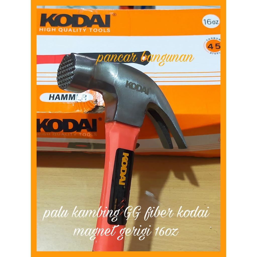 PALU KAMBING KODAI 16OZ - PALU KAMBING KODAI GAGANG FIBER MAGNET GERIGI 16OZ - PALU KAMBING GAGANG F