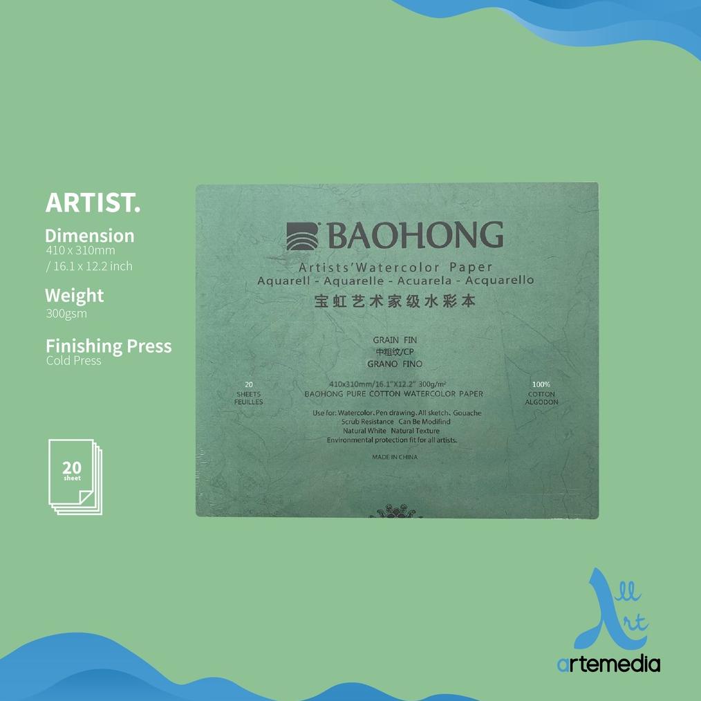 

Watercolor Pad Baohong Artists 41x31cm Cold Pressed Watercolor Paper Block