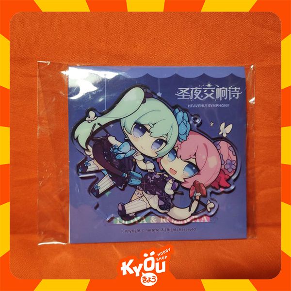 Liliya &amp; Rozaliya Holy Night Symphonic Poem Chibi Acrylic Keychain Stand - Honkai Impact 3rd