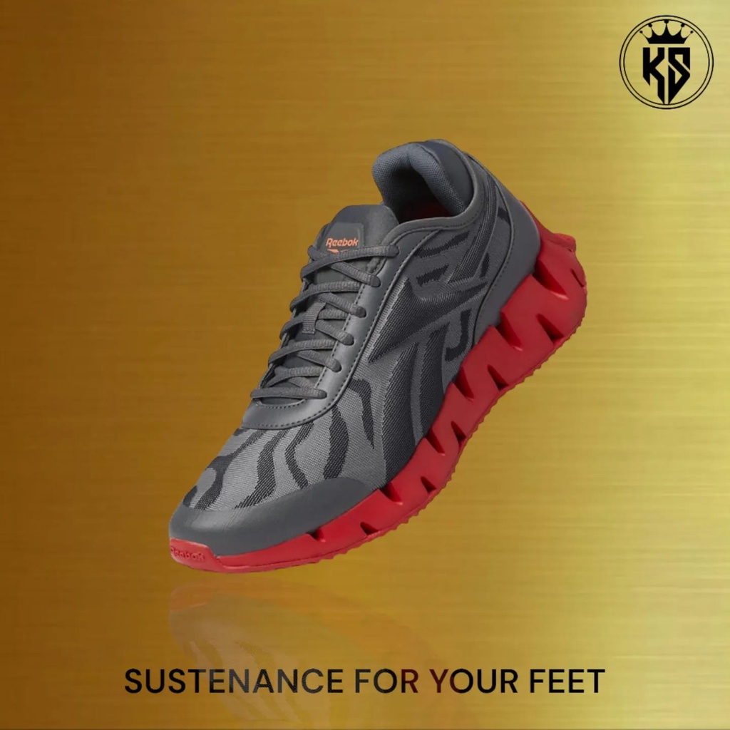Reebok Zig Dynamica 3 Men Pure Grey Cold Grey Vector Red