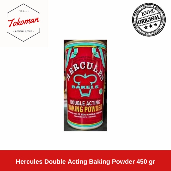 

Hercules Baking Powder 450 gr / Tepung Pengembang Kue