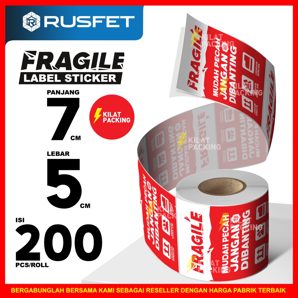 

Stiker fragile jangan di banting stiker label pengiriman 7cm x 5cm