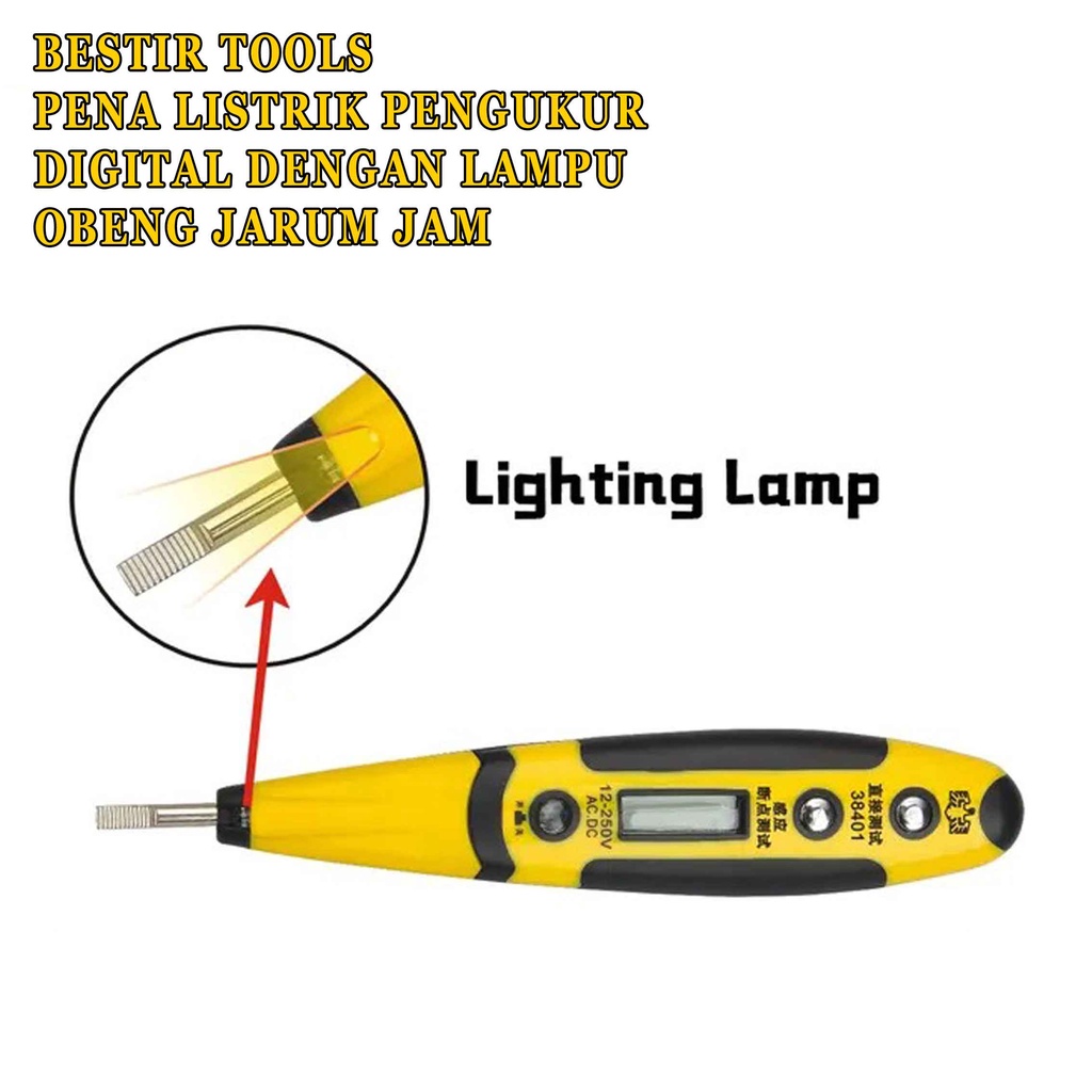 Pena Listrik Pengukur* Bestir Tools* Obeng Jarum Jam* Lighting Lamp