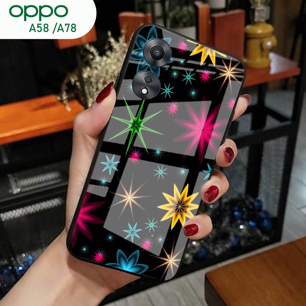 [A50] Case Oppo  A58 / A78 - Softcase Kaca Kilau Oppo A58 / A78 / Casing Handphone Oppo A58 / A78 - 