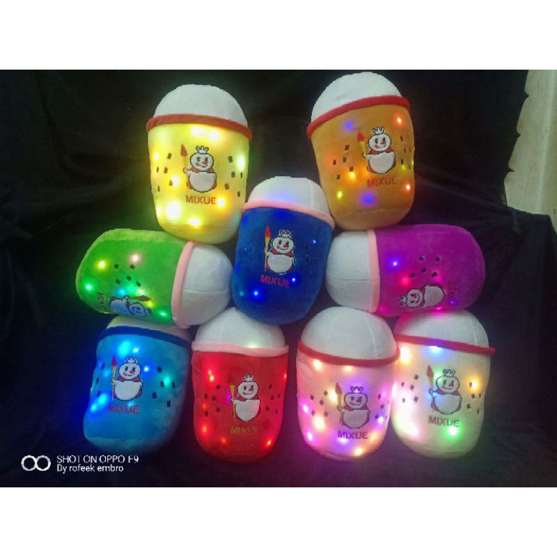 BANTAL ICE MIXUE NYALA LED,MAINAN ANAK tinggi 30cm