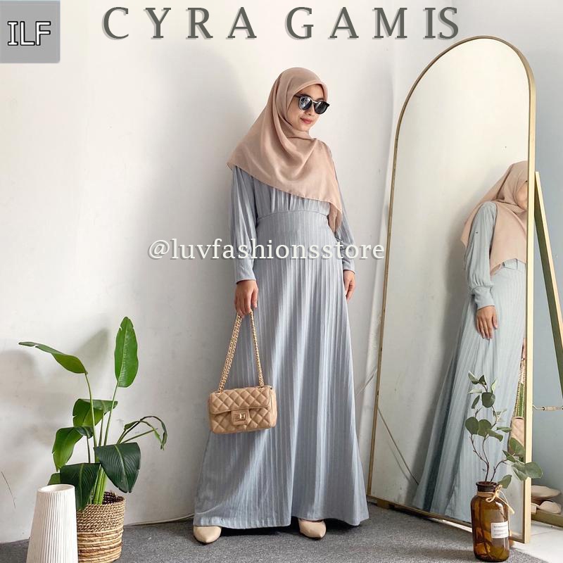 IL - CYRA GAMIS FASHION MUSLIM WANITA / GAMIS HORNET KNIT PREMIUM