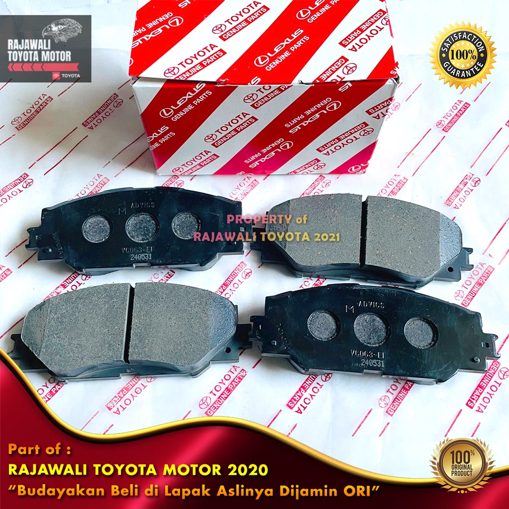 Kampas Rem Depan Altis 2014-UP ZRE172 Brake Pad New Original Genuine Toyota 04465-YZZR3