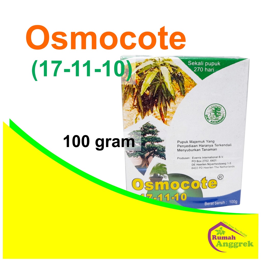 Osmocote 17 - 11 - 10 100 gram pupuk Dekastar daun pertumbuhan majemuk decastar bibit anggrek aglone