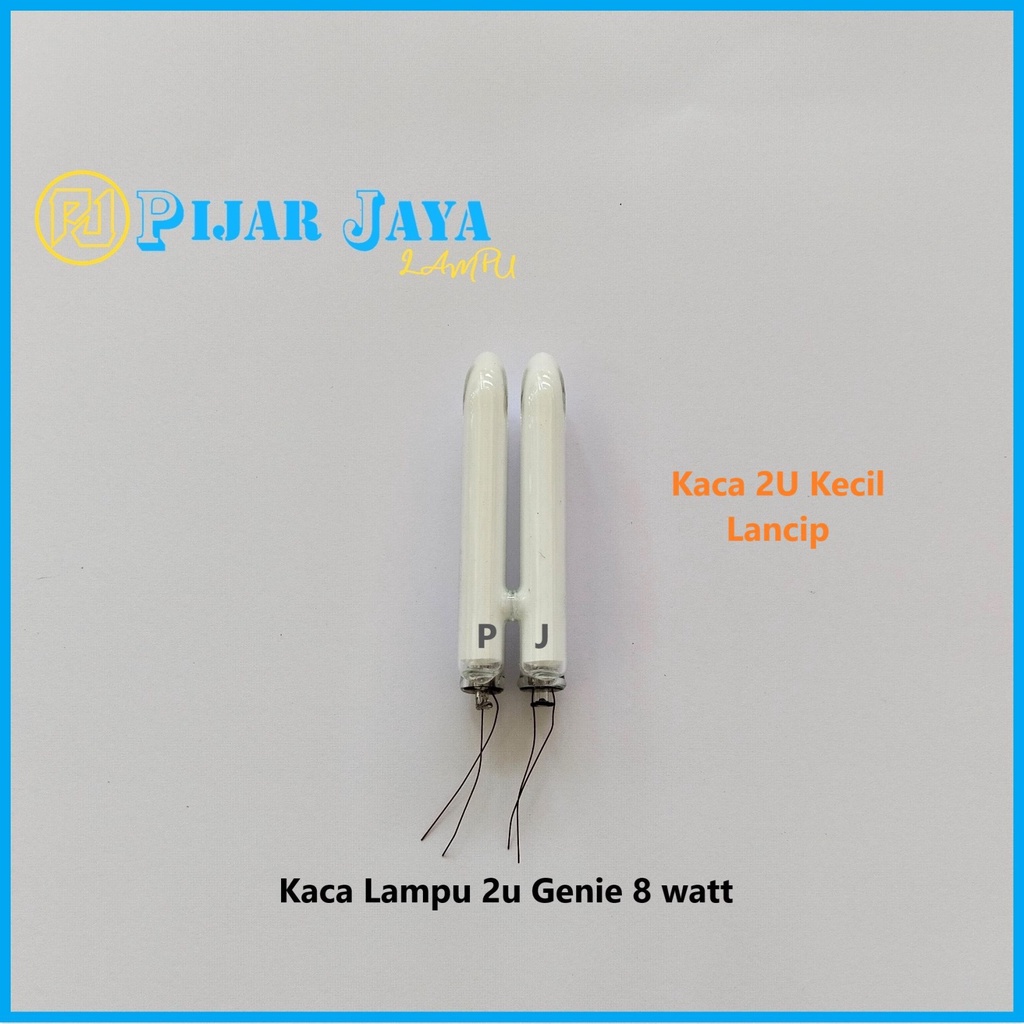 Kaca Lampu 2U 8 watt Lancip Genie Triband 8w + Bubble Wrap