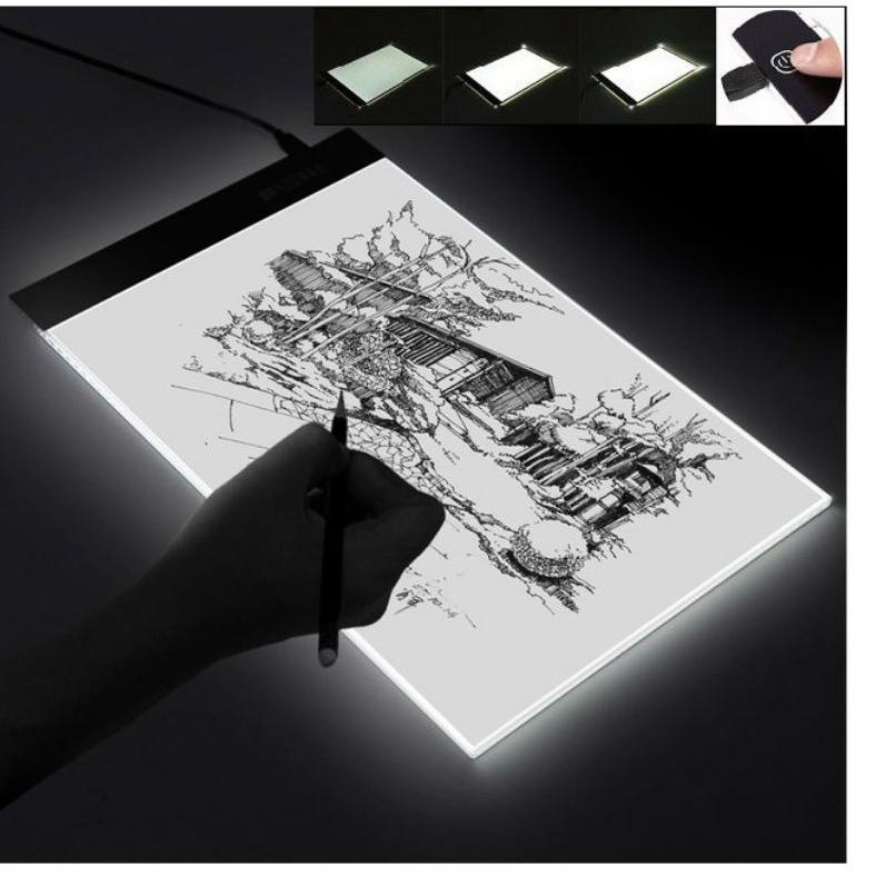 

COD Trace board / drawing tracing / copy board papan jiplak A4 LED light pad three step dimmer Laris =O