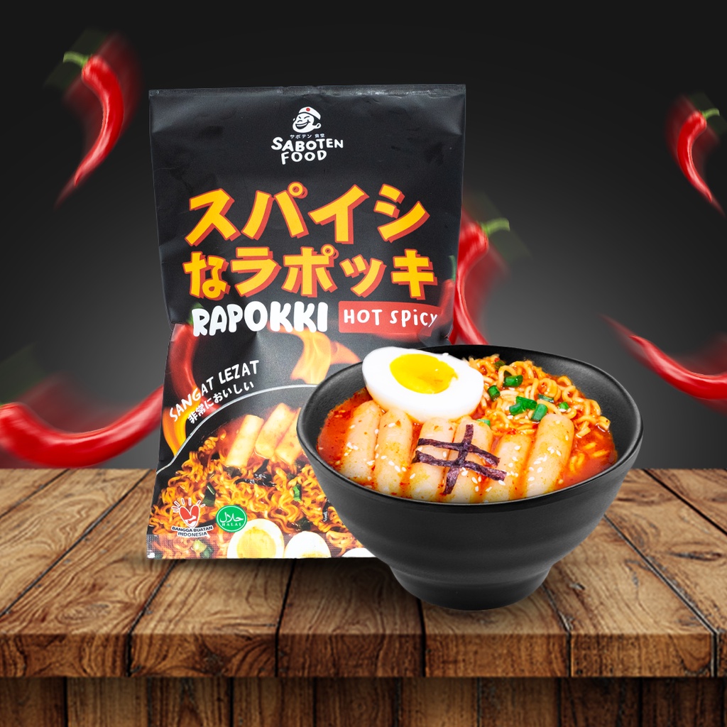 

Hot Spicy Rapokki Instan Halal by Saboten - 185g