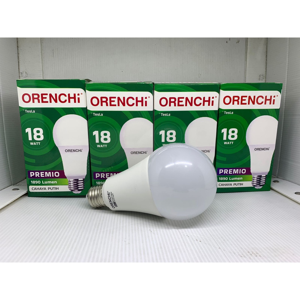 Lampu LED Orenchi Premio 18 Watt 18Watt /  Lampu Bohlam Orenchi Premio LED 18 W 18W Cahaya Putih SNI by Tesla