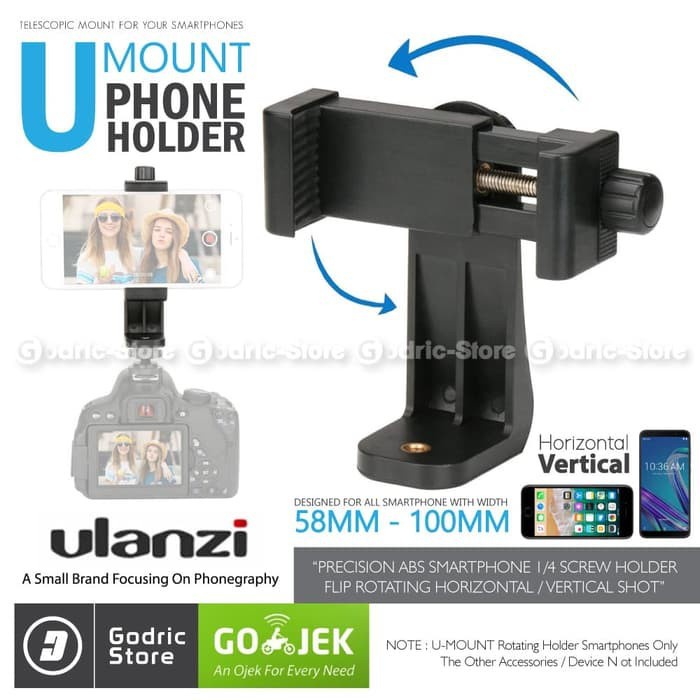 Terlaris Holder Tripod Hp Aman Horizontal Vertical 360 Smartphone Hp