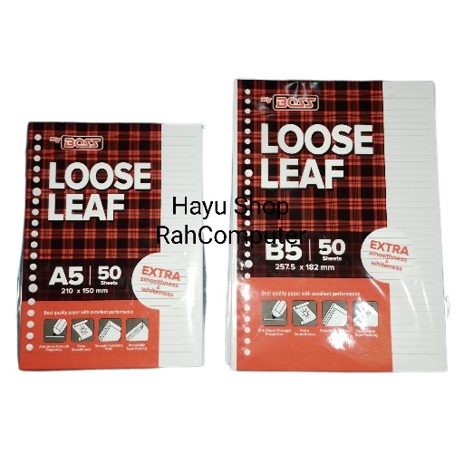 

Loose Leaf A5 B5 Big Boss Kertas Isi Binder Garis