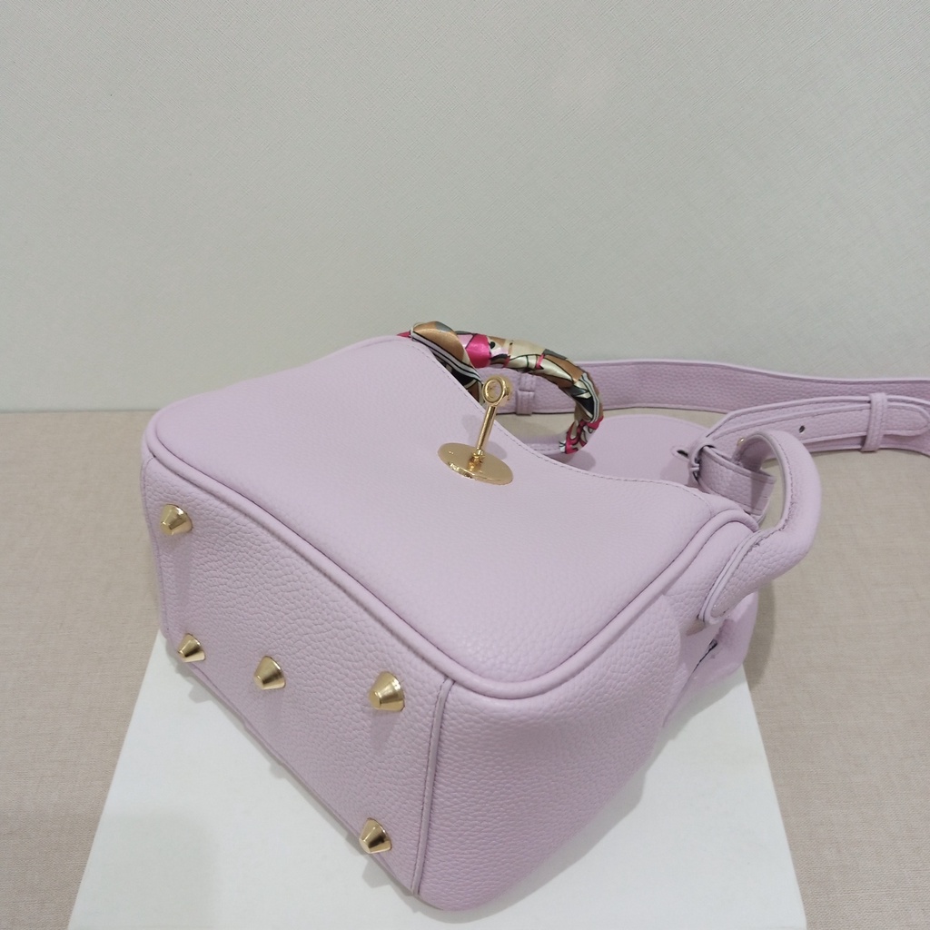 NAOMI - FREE TWILLY Premium Linsy Spring Bag size 20 Import - Tas Premium - Tas Fashion Wanita - Shoulder Bag Wanita - Naomi Bag - Tas Naomi - Tas berkualitas - tas premium - tas - bag - tas wanita - tas warna pastel - soft colour