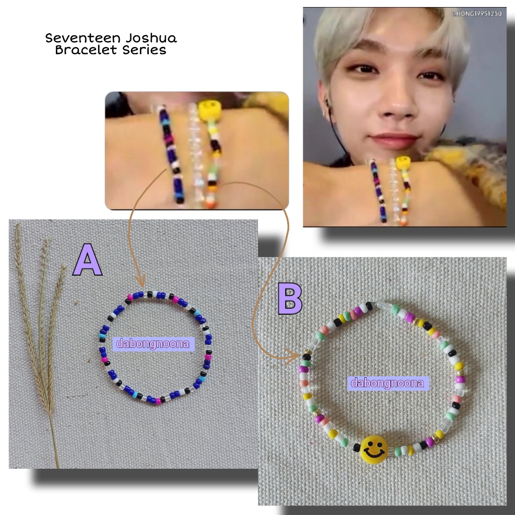 Seventeen Bracelet - Gelang Seventeen - KPOP - Gelang Manik Beads Bracelet Korean Style Joshua Wonwo