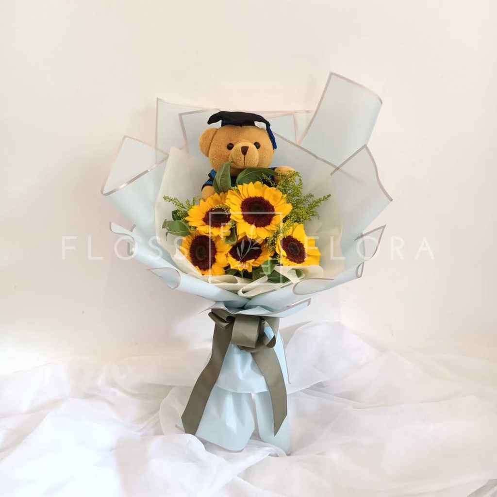 Buket Bunga Wisuda / Buket Bunga Asli / Buket Boneka / Sweet Sun