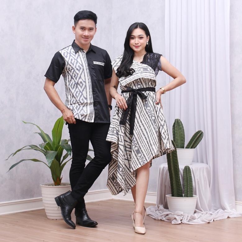 HARGA BERSAHABAT TENUN TORAJA PUTIH BATIK KAMPUS TENUN IKAT ORY ETNIK || COUPLE TENUN || SET COUPLE 