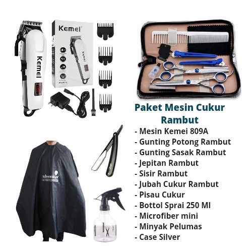 PAKET LENGKAP PERALATAN ALAT CUKUR UNTUK USAHA PANGKAS RAMBUT