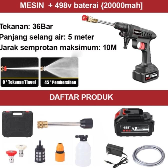 Jet Cleaner Cordless Alat Cuci Mobil Dan Motor Ac Mesin Cuci Steam