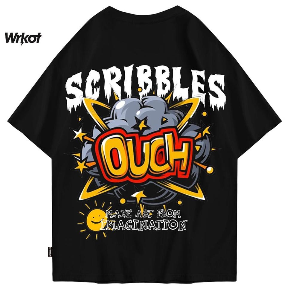 SALE Workout Stretwear x Scribbles Kaos Oversize Original Workout Basic Hurted