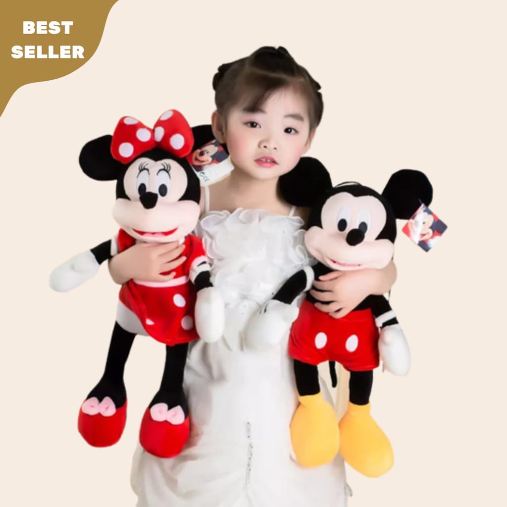 Boneka Mickey Mouse / Minnie Mouse XL 60 cm SNI