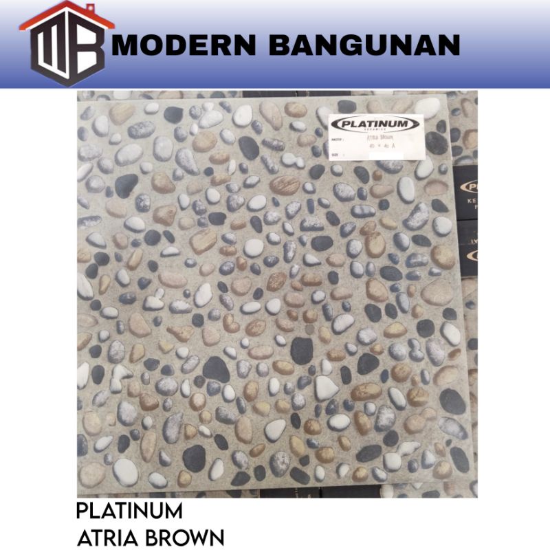 Keramik lantai 40x40 Asia tile Atria brown kw1