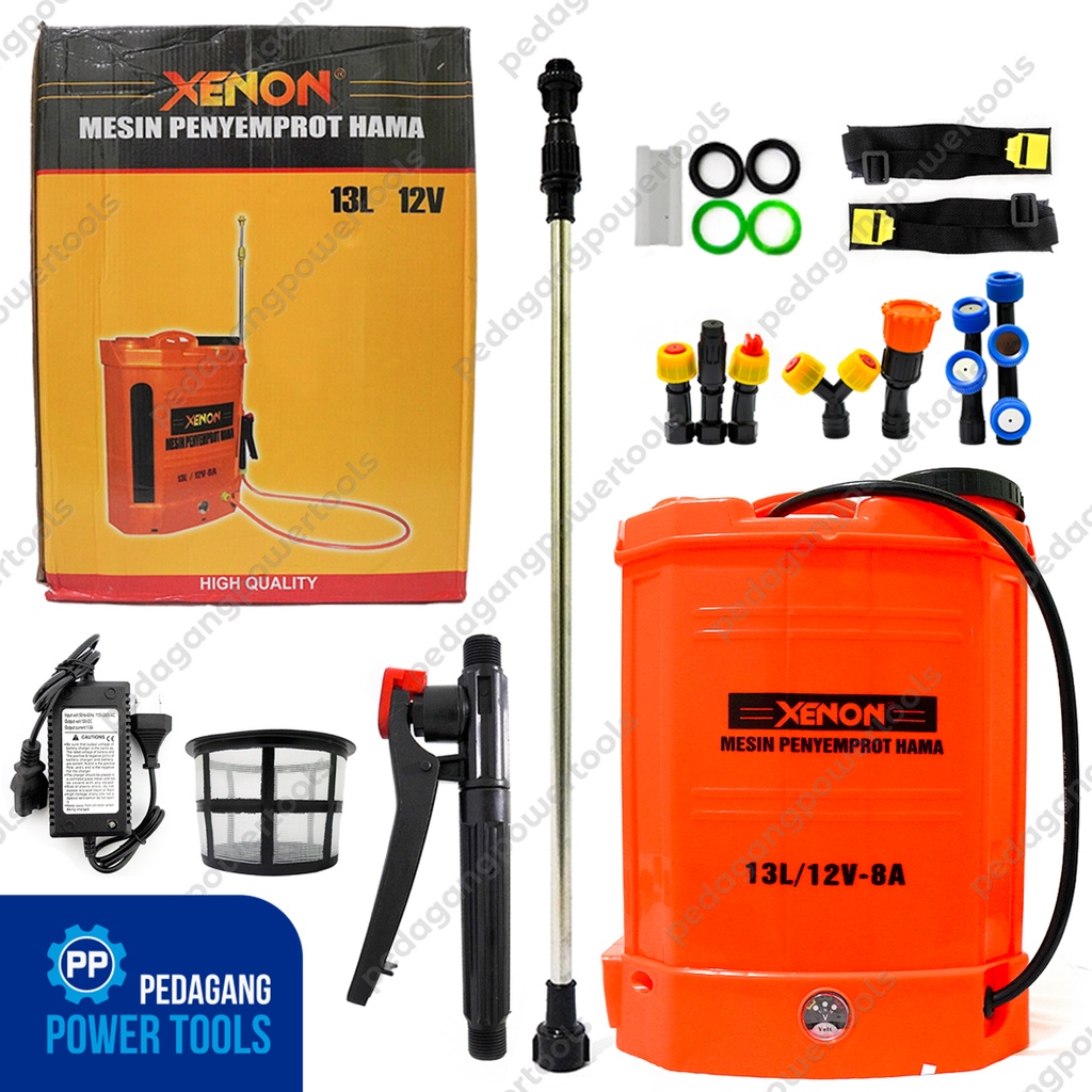 XENON Mesin Semprot Hama Elektrik 12V 13 Liter Sprayer Disinfektan Cas