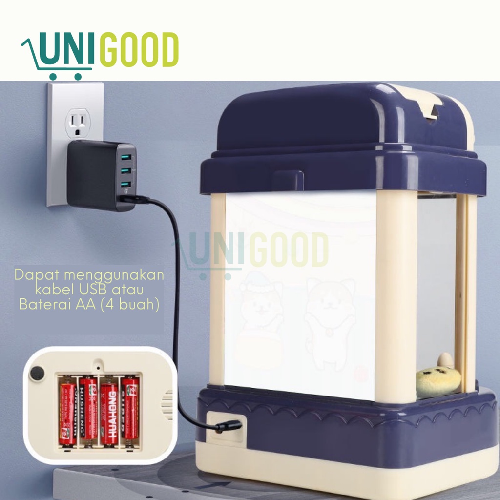 UNIGOOD - Mini Claw Machine Mainan Anak Mesin Capit Tangkap Boneka Kado Anak