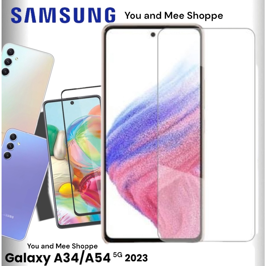 Glass Screen Protector [CLEAR] SAMSUNG A54 5G&quot; A34 5G&quot; A24 A14 5G&quot; A52 A52s 5G&quot; A53 A73 A33 A32 4G A14 A72 A13 A12 Tempered KACA BENING-GLOSSY/Tempred Full Cover-Ful Antigores-Gores Anti/Layar List Hitam-Black/Tanpa-Tidak Ada Lis Thin S Galaxy HD TPU