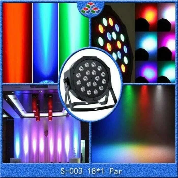 lampu led par 18 led / lampu sorot panggung disco 18 mata