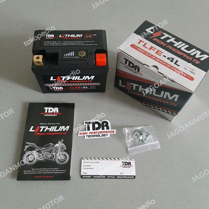 Aki Motor Lithium Iron Phospate Tdr Battery 4L Debezzz