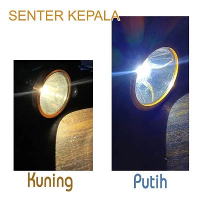 COD SUPER TERANG Senter Lampu Kepala Head Lamp Nyala Putih Kuning 35Watt SE - S46 Murah Berkualitas merk SE7EN ( SEVEN ) CAMPING  MANCING KEMAH