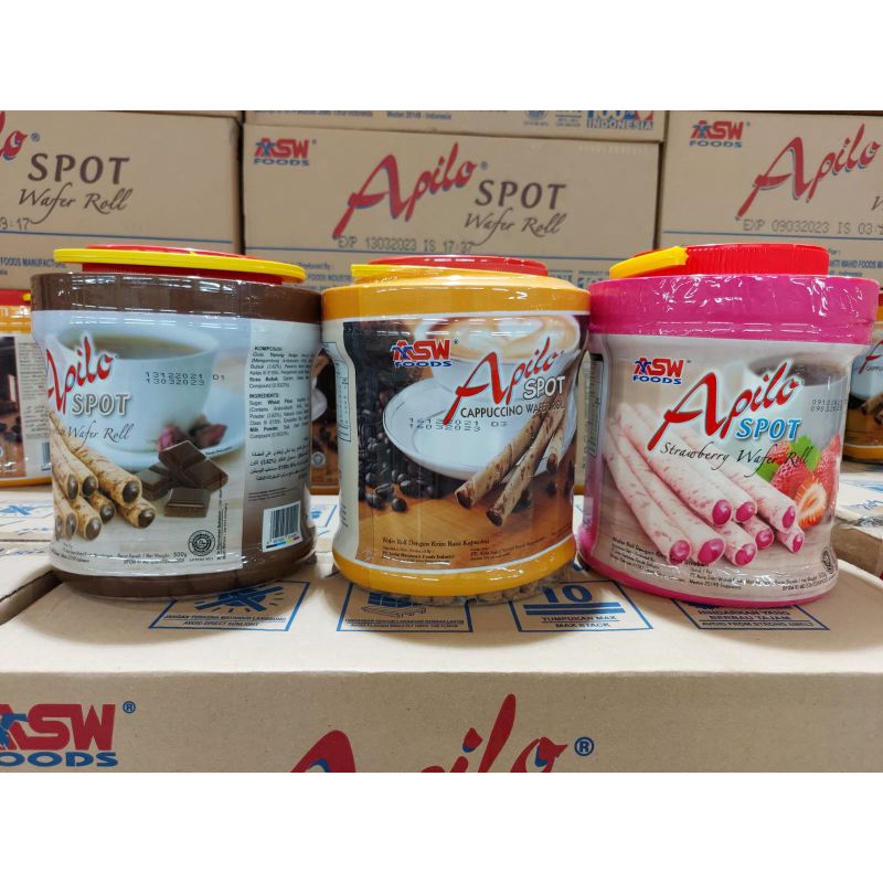 

APILO WAFER STICK COKLAT, CAPPUCINO, STRAWBERRY DUS isi 6 Toples - Mitra Sehati Swalayan