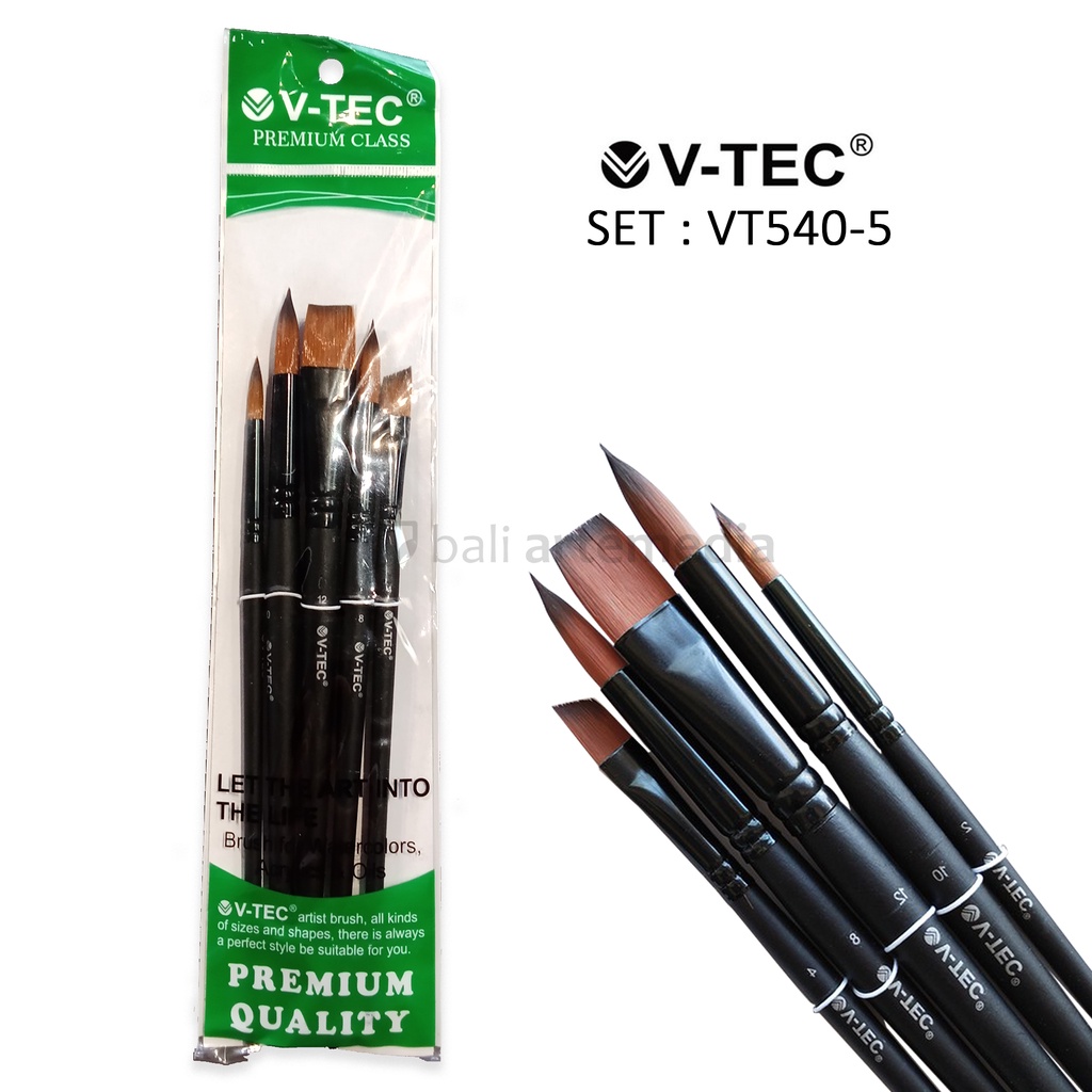 

V-TEC - Artists Brushes Set of 5 VT540-5