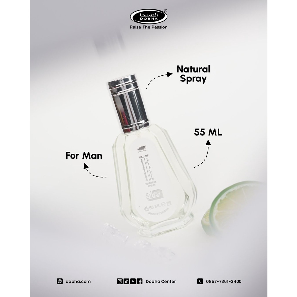 Parfum Dobha Spray Aroma SILVER 55ML Original