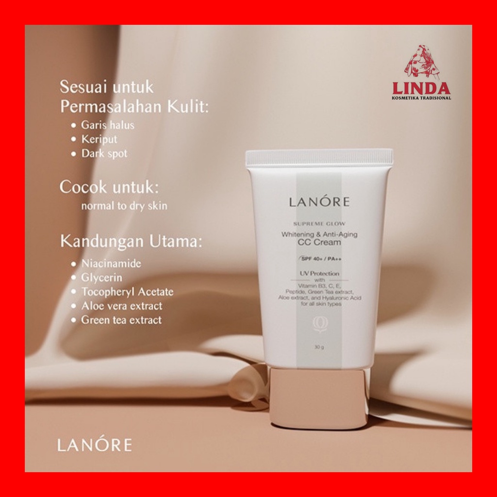 LANORE WHITENING AND ANTI AGING CC CREAM SPF 40+ PA ++